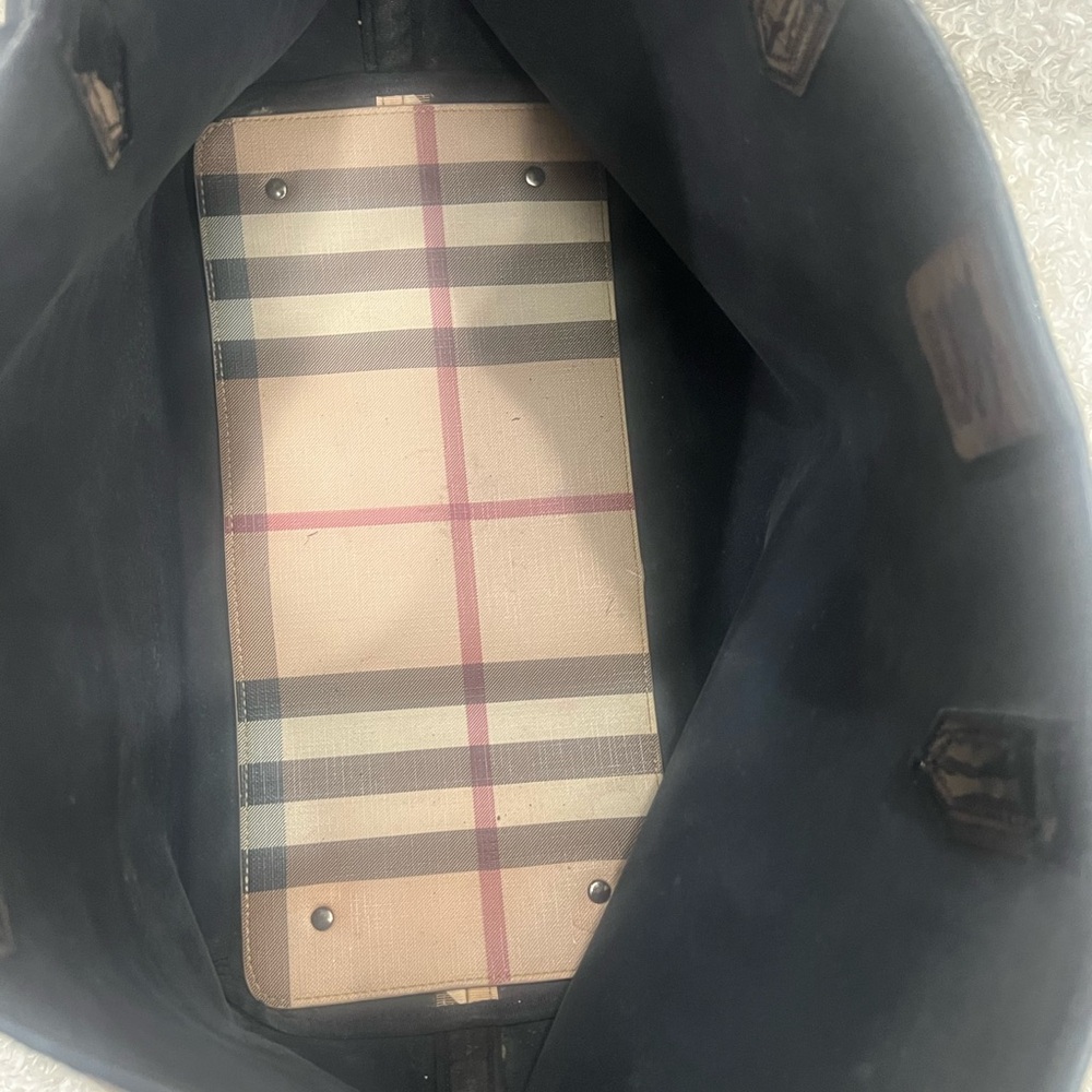 Burberry Nova Check Canvas Coated Tote Bag - Picture 14 of 16